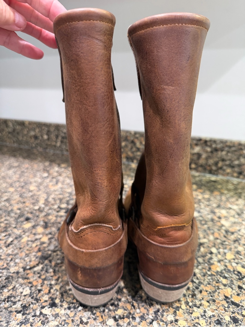Ladies unbranded Brown Leather Harness Boots 7 - Picture 10 of 12